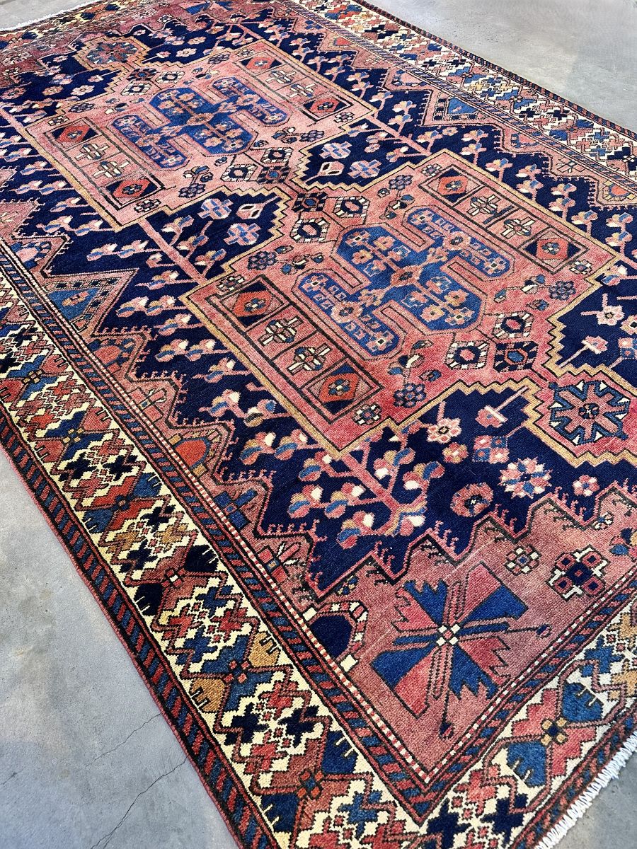 Hand-Knotted Tribal Persian Bakhtiar Rug