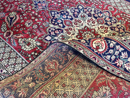 Hand-Knotted Persian Tabriz Carpet