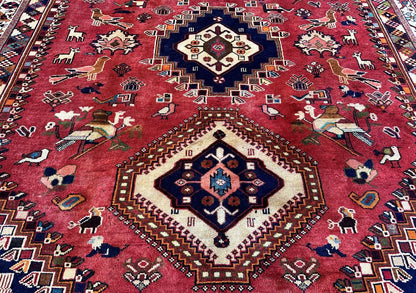 Hand-Knotted Tribal Persian Qashqaie Rug