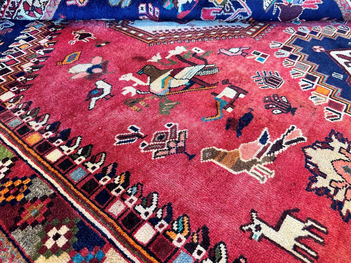 Hand-Knotted Tribal Persian Qashqaie Rug