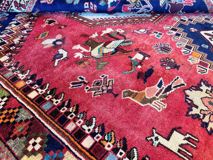 Hand-Knotted Tribal Persian Qashqaie Rug