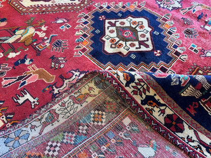 Hand-Knotted Tribal Persian Qashqaie Rug
