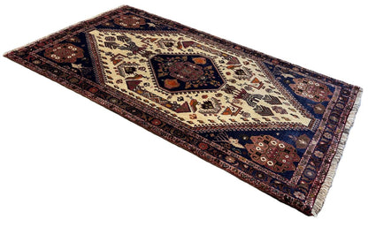 Hand-Knotted Tribal Persian Qashqaie Rug