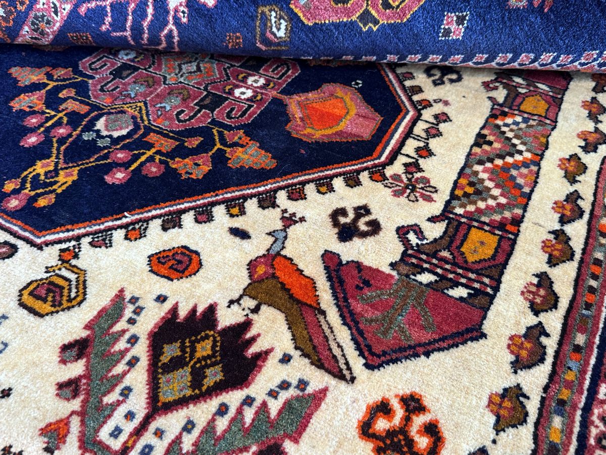 Hand-Knotted Tribal Persian Qashqaie Rug