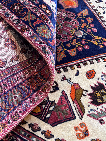 Hand-Knotted Tribal Persian Qashqaie Rug