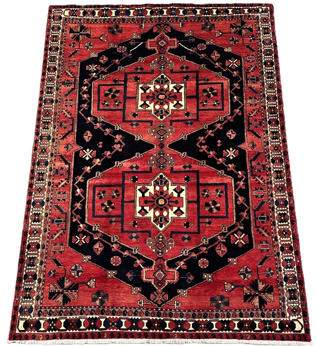 Hand-Knotted Tribal Persian Bakhtiar Rug