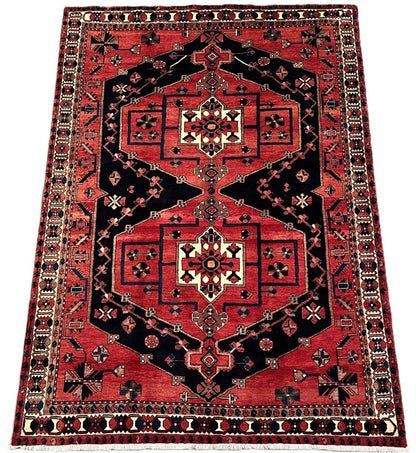 Hand-Knotted Tribal Persian Bakhtiar Rug
