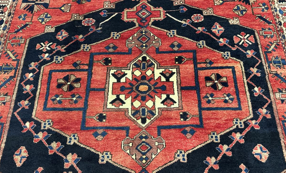 Hand-Knotted Tribal Persian Bakhtiar Rug