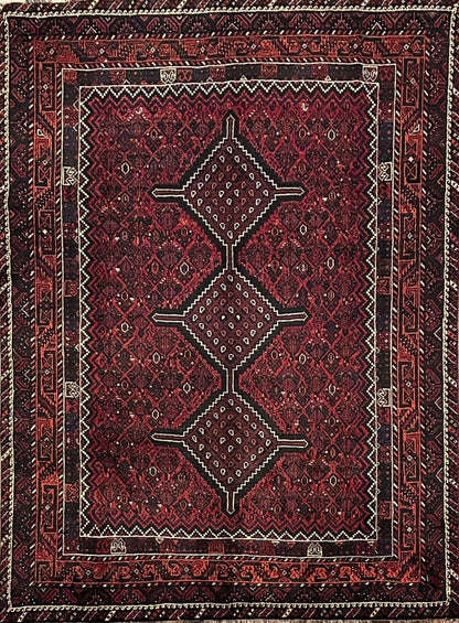Hand-Knotted Tribal Persian Qashqaie Rug