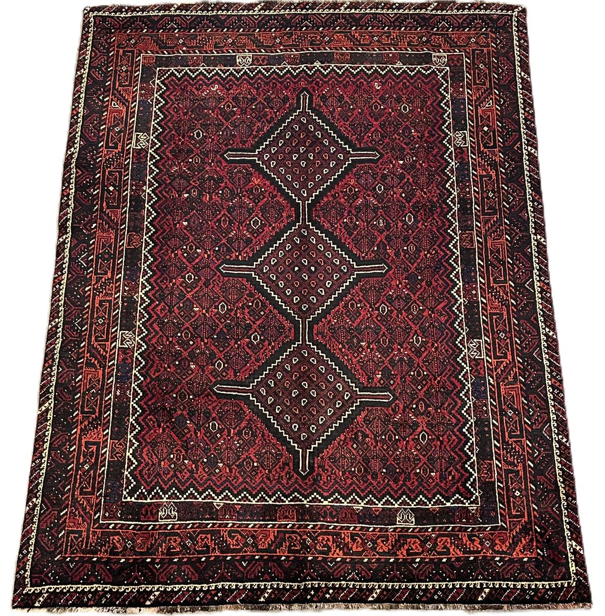 Hand-Knotted Tribal Persian Qashqaie Rug