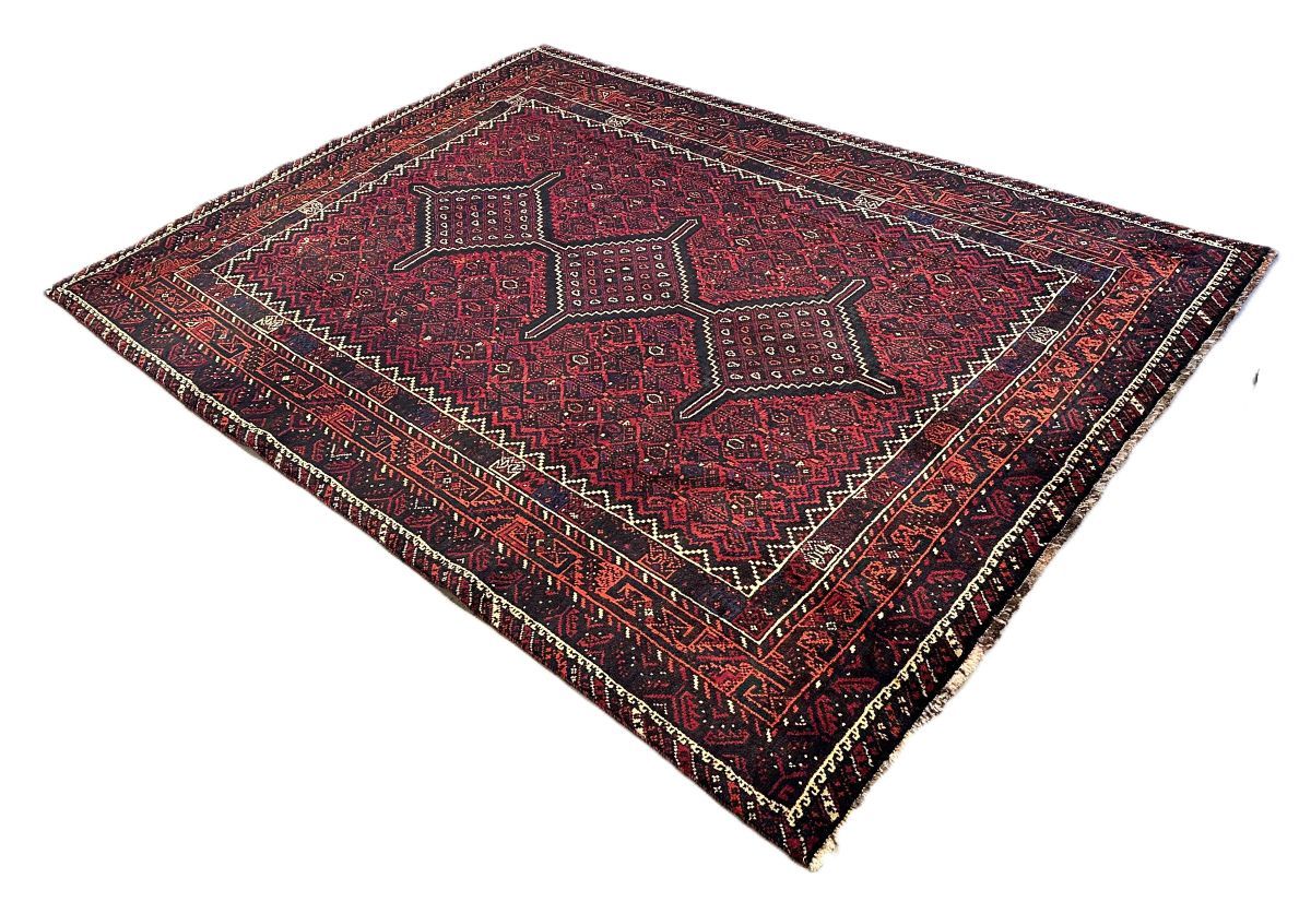 Hand-Knotted Tribal Persian Qashqaie Rug