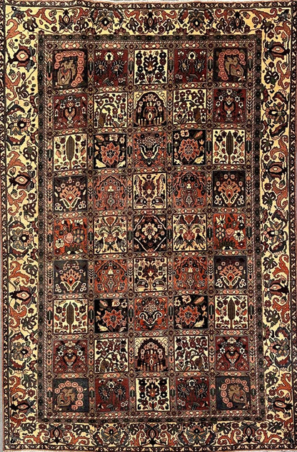 Hand-Knotted Tribal Persian Bakhtiar Rug