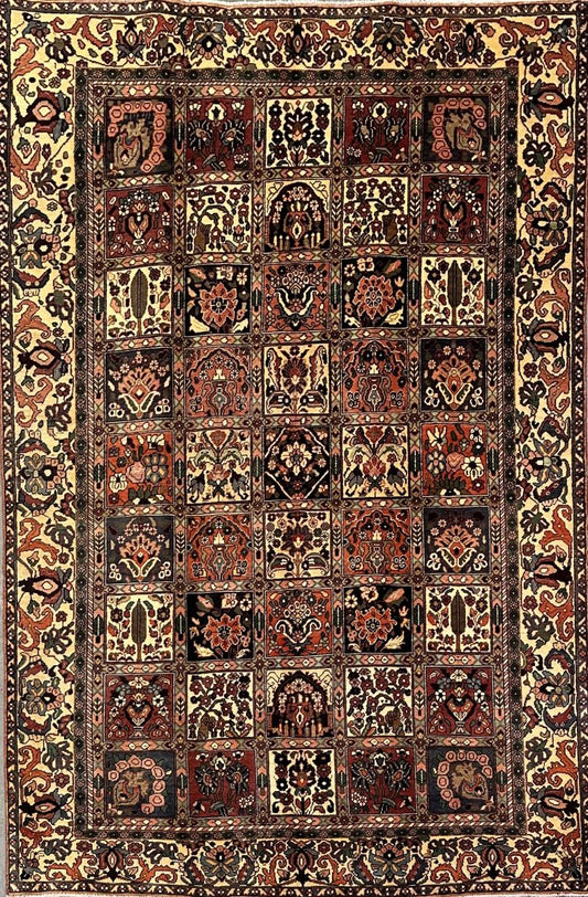 Hand-Knotted Tribal Persian Bakhtiar Rug