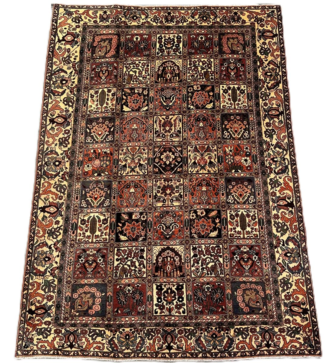 Hand-Knotted Tribal Persian Bakhtiar Rug