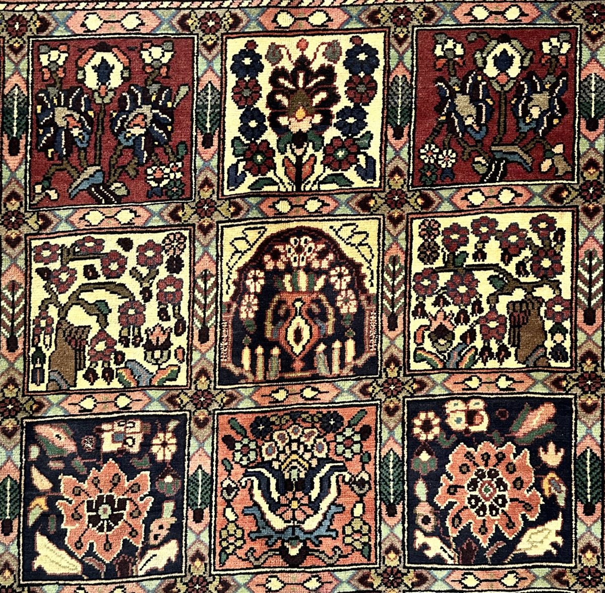 Hand-Knotted Tribal Persian Bakhtiar Rug