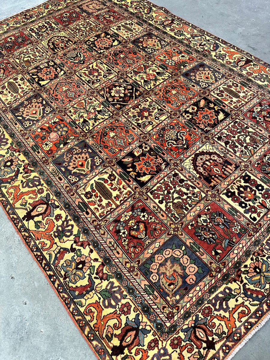 Hand-Knotted Tribal Persian Bakhtiar Rug
