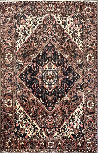 Hand-Knotted Tribal Persian Bakhtiar Saman Rug