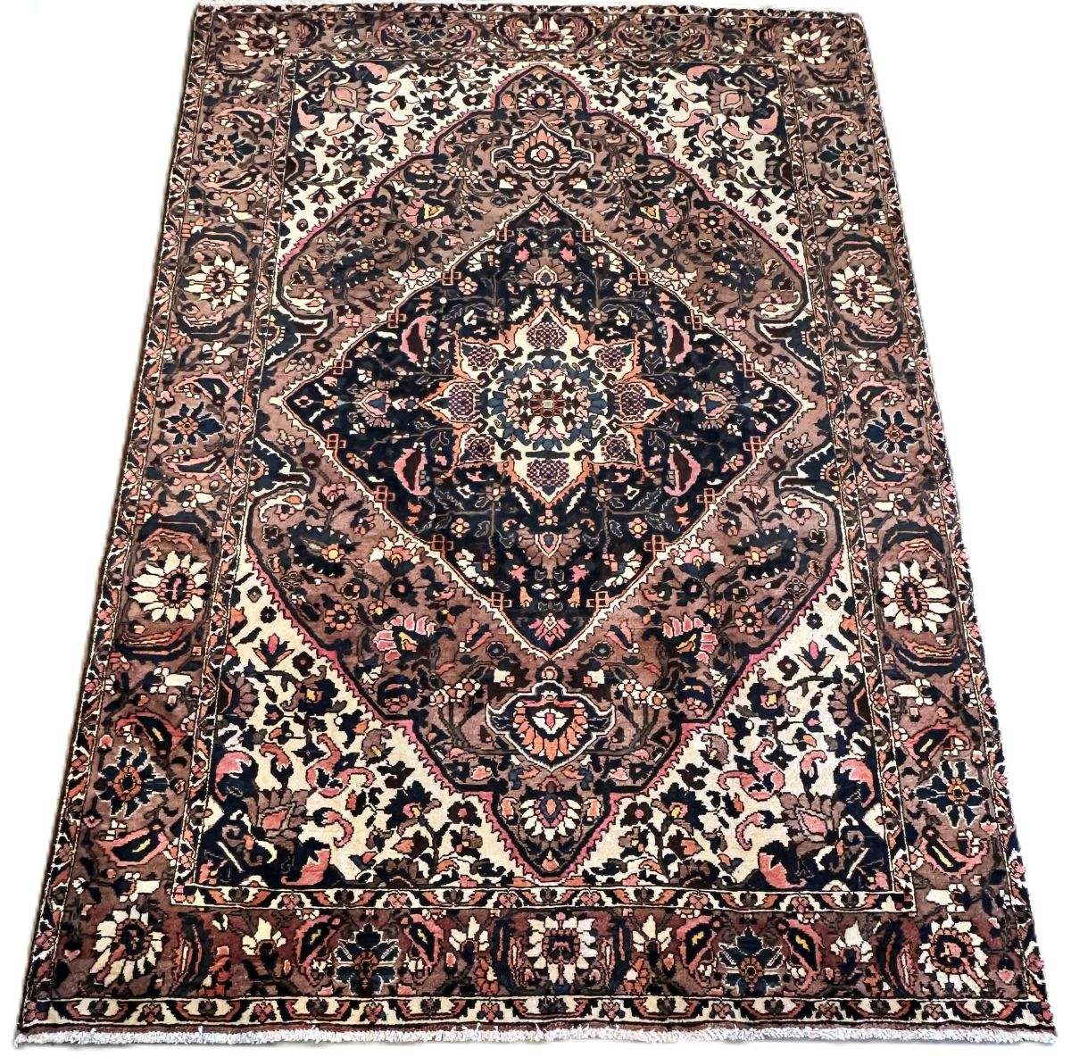 Hand-Knotted Tribal Persian Bakhtiar Saman Rug