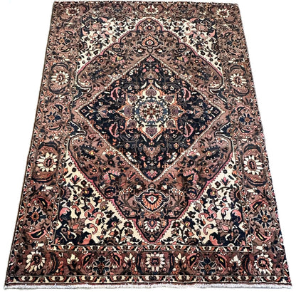 Hand-Knotted Tribal Persian Bakhtiar Saman Rug