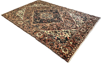 Hand-Knotted Tribal Persian Bakhtiar Saman Rug