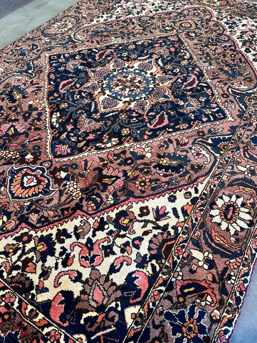 Hand-Knotted Tribal Persian Bakhtiar Saman Rug