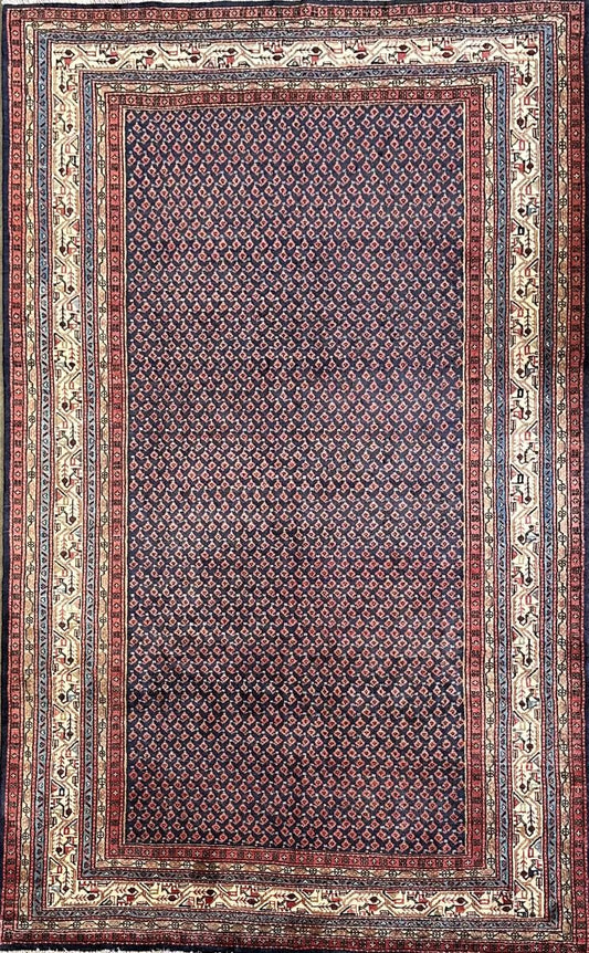 Hand-Knotted Persian Mir Seraband Carpet
