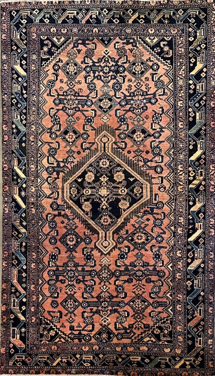 Hand-Knotted Tribal Persian Malayer Rug