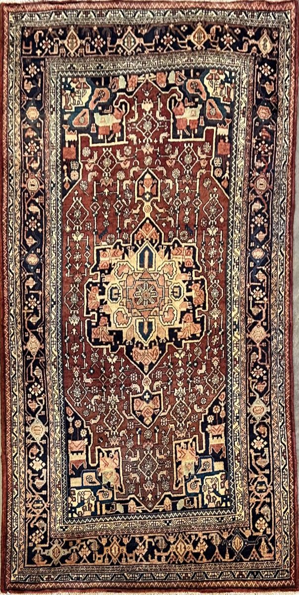 Circa 1970s Hand-Knotted Tribal Persian Bidjar Rug