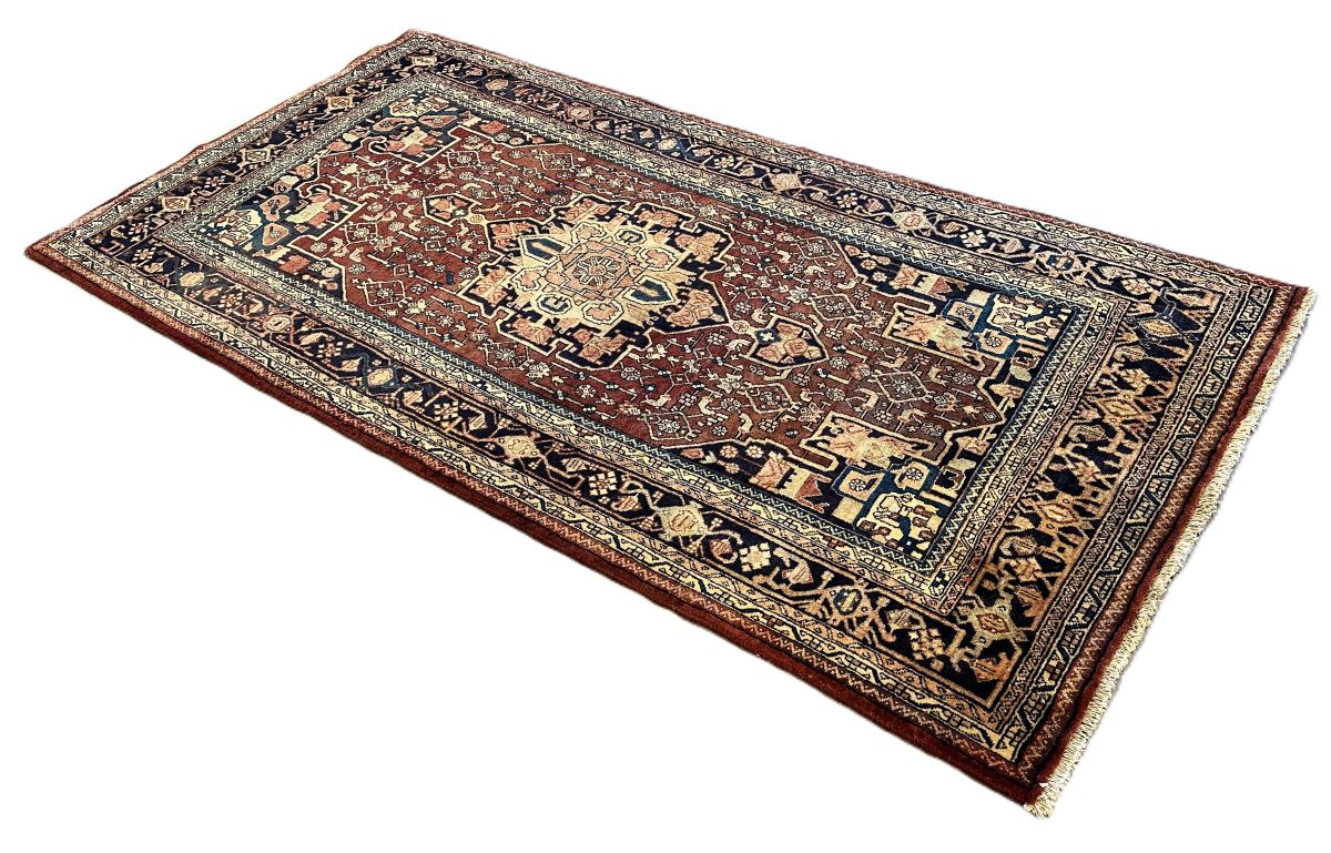 Circa 1970s Hand-Knotted Tribal Persian Bidjar Rug