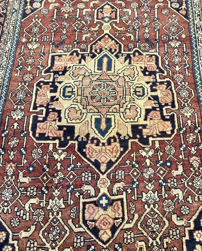 Circa 1970s Hand-Knotted Tribal Persian Bidjar Rug