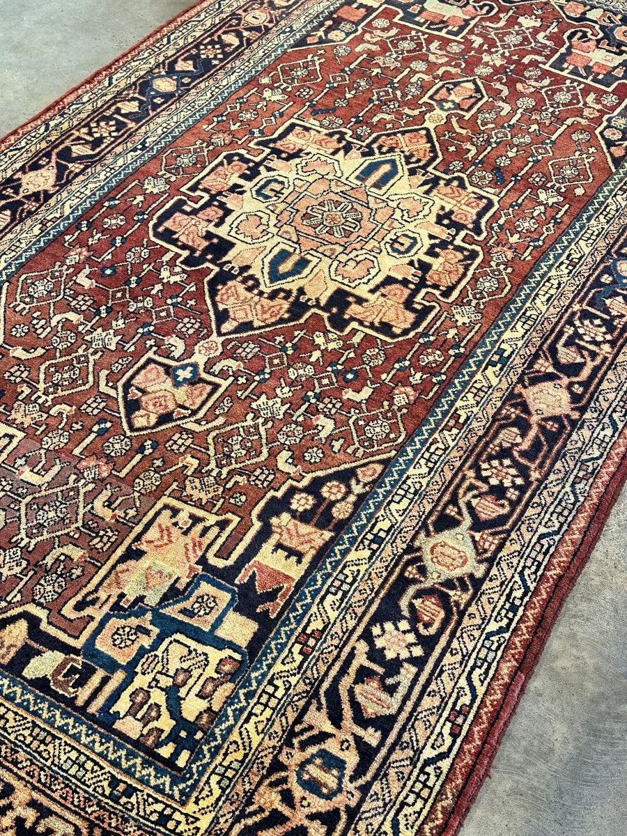 Circa 1970s Hand-Knotted Tribal Persian Bidjar Rug