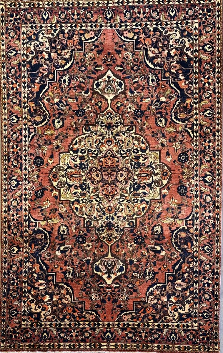 Hand-Knotted Tribal Persian Bakhtiar Rug