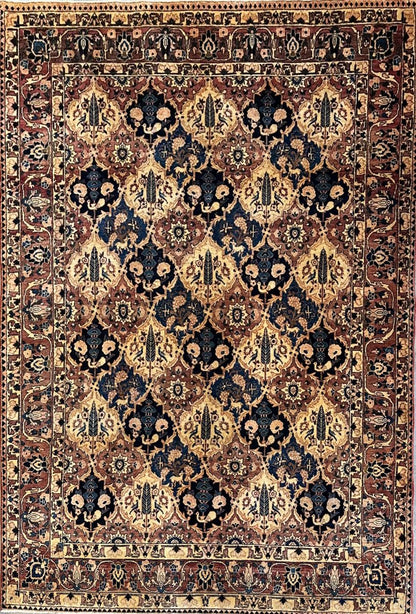 Hand-Knotted Tribal Persian Bakhtiar Rug