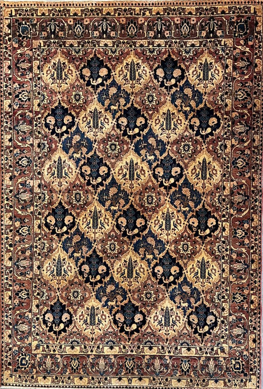 Hand-Knotted Tribal Persian Bakhtiar Rug