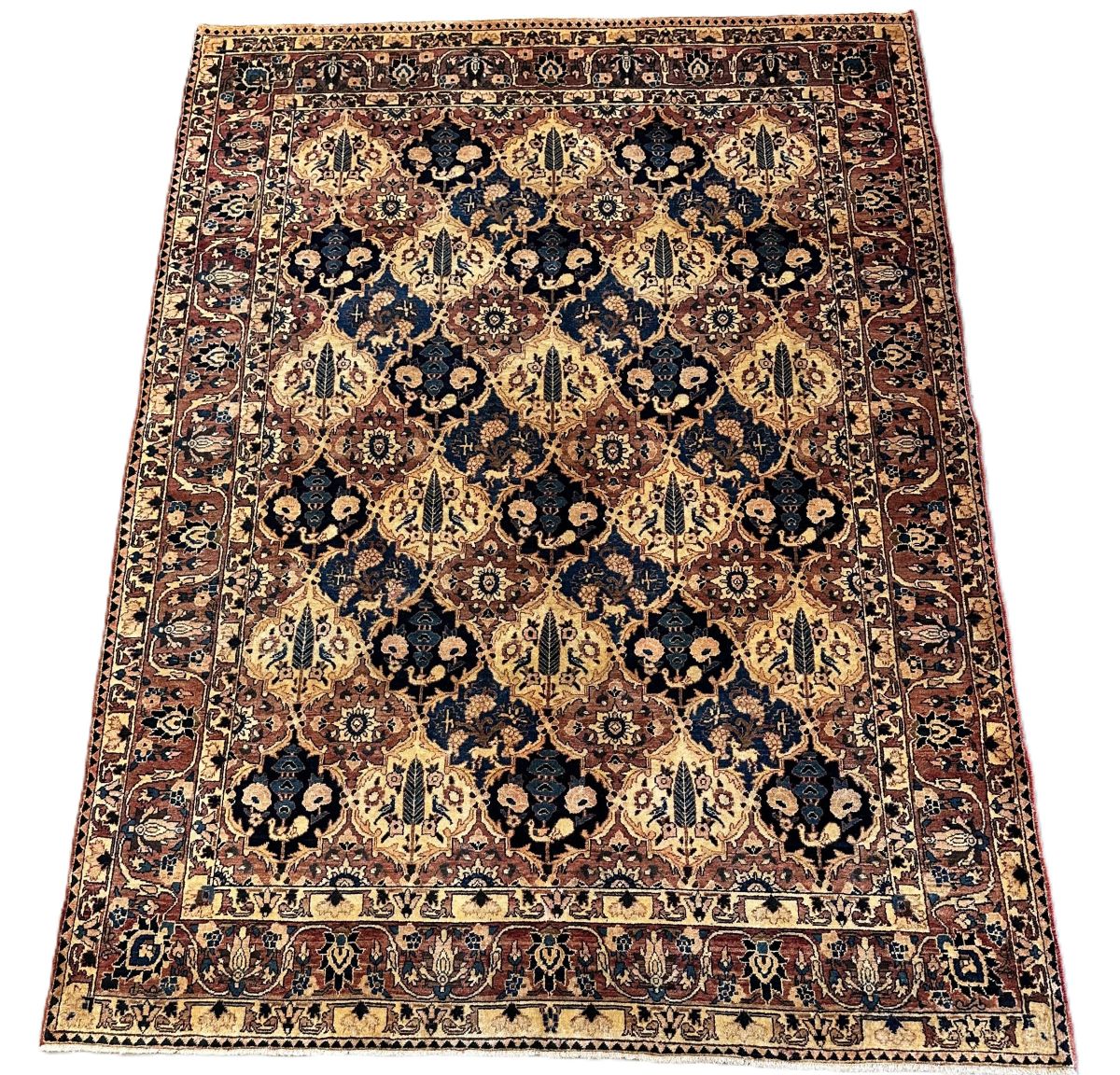 Hand-Knotted Tribal Persian Bakhtiar Rug