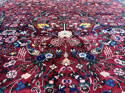 Antique Hand-Knotted Persian Tabriz Khalkhal Carpet