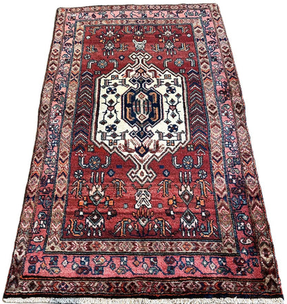 Hand-Knotted Tribal Persian Tajabad Rug