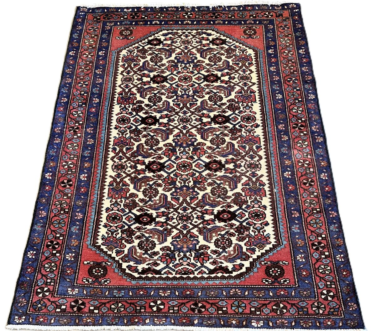 Hand-Knotted Tribal Persian Enjelas Rug