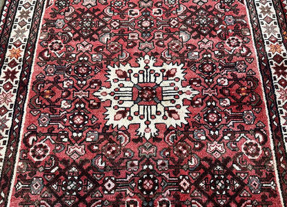Hand-Knotted Tribal Persian Hossainabad Rug