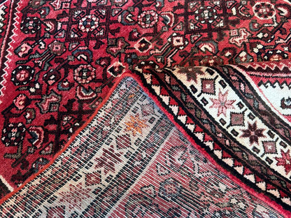 Hand-Knotted Tribal Persian Hossainabad Rug