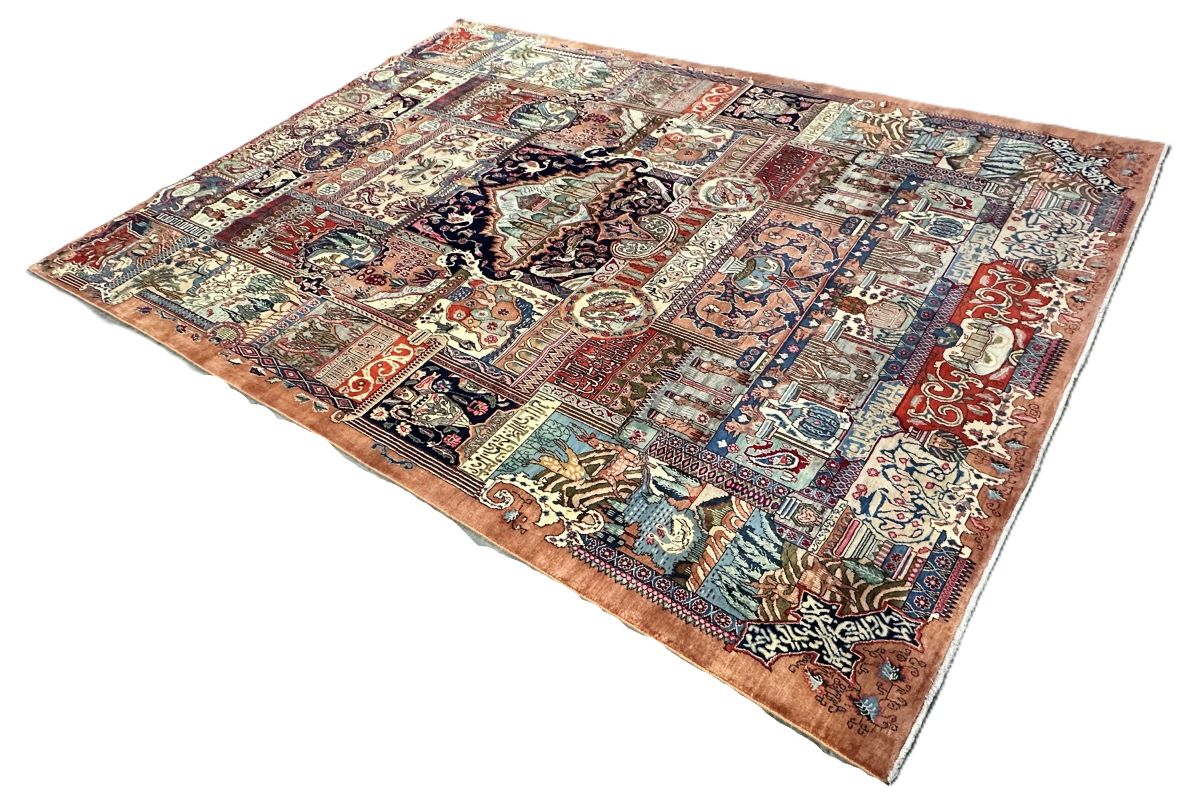 Hand-Knotted Persian Kashmar Carpet