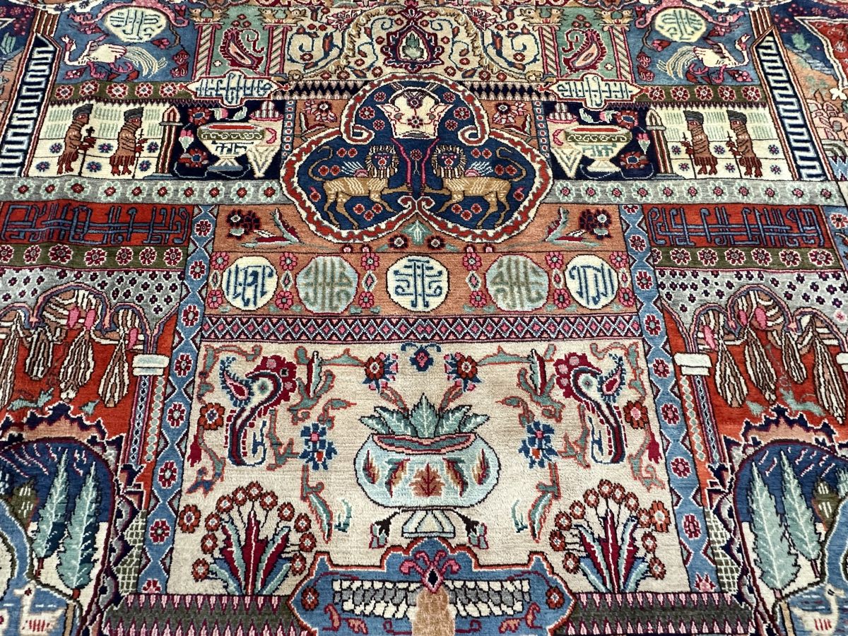 Hand-Knotted Persian Kashmar Carpet