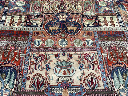 Hand-Knotted Persian Kashmar Carpet
