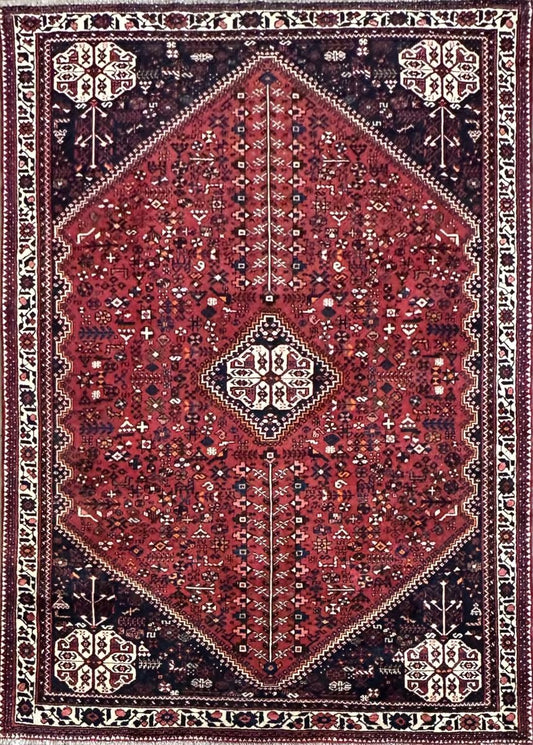 Hand-Knotted Tribal Persian Qashqaie Rug