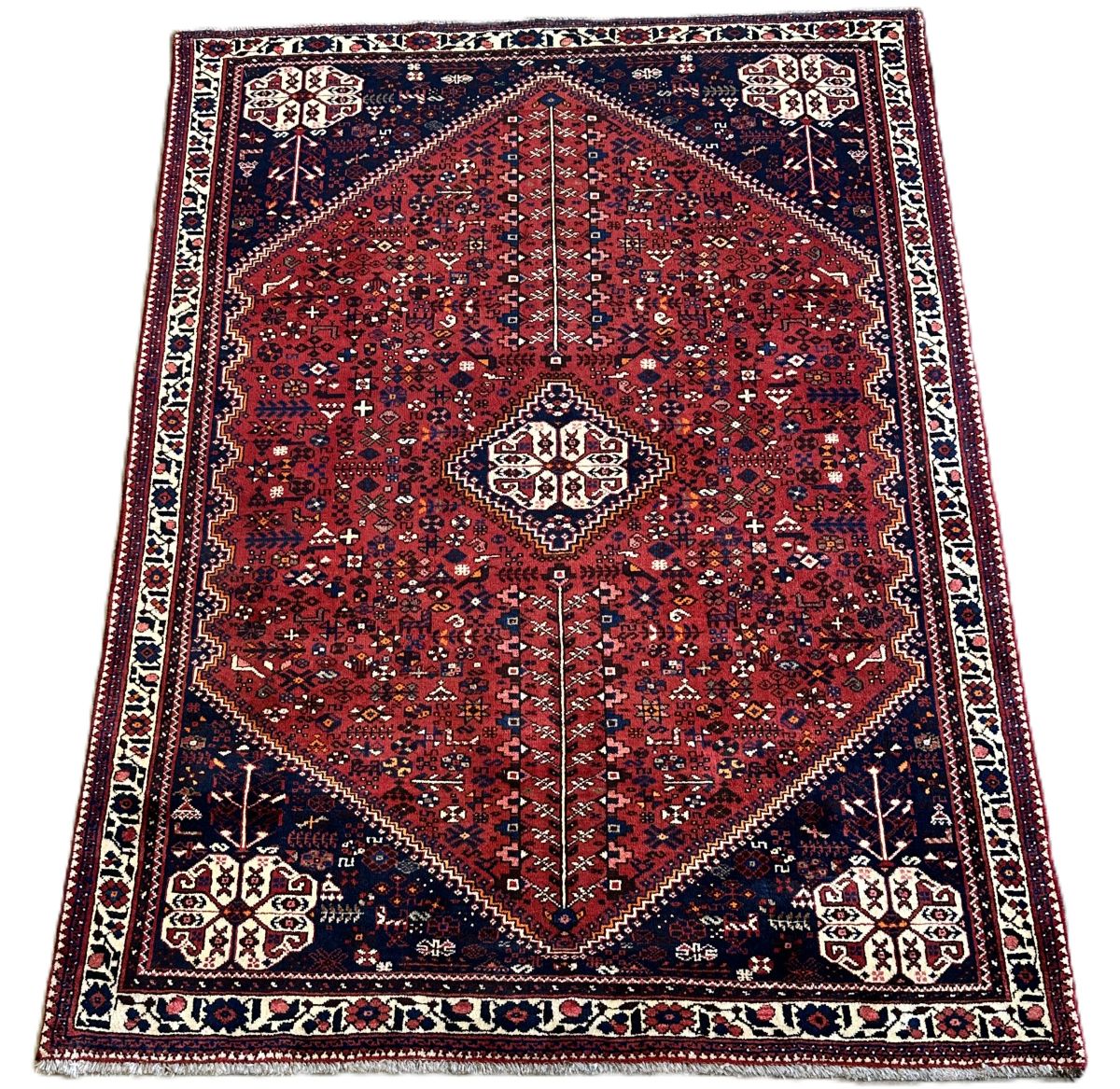 Hand-Knotted Tribal Persian Qashqaie Rug