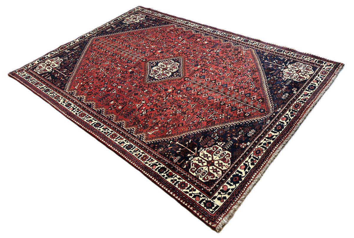 Hand-Knotted Tribal Persian Qashqaie Rug