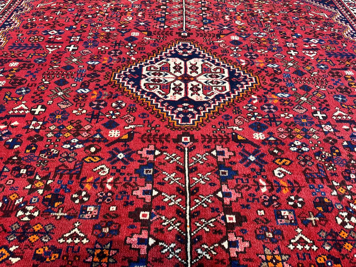 Hand-Knotted Tribal Persian Qashqaie Rug