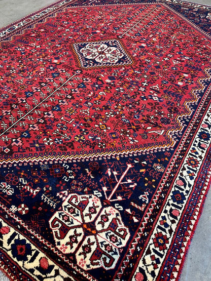Hand-Knotted Tribal Persian Qashqaie Rug
