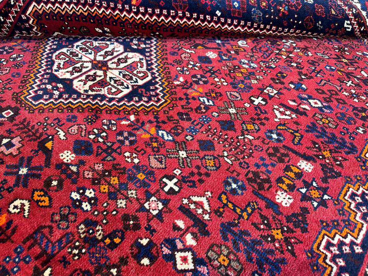 Hand-Knotted Tribal Persian Qashqaie Rug
