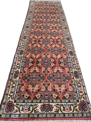 Superfine Hand-Knotted Persian Bidjar Hall Runner